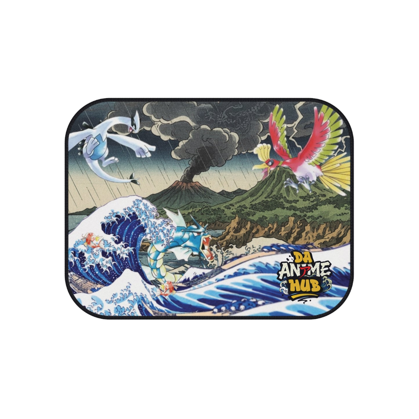 Japanese Wave & Legendary Birds Car Floor Mats (Set of 4)