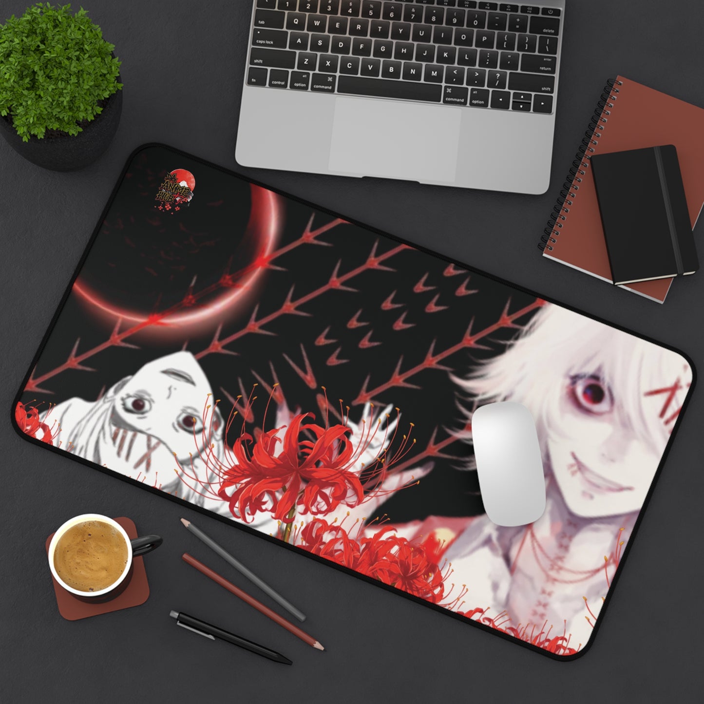 Tokyo Ghoul Juuzou Stitched Design Desk Mat — Red Spider Lily
