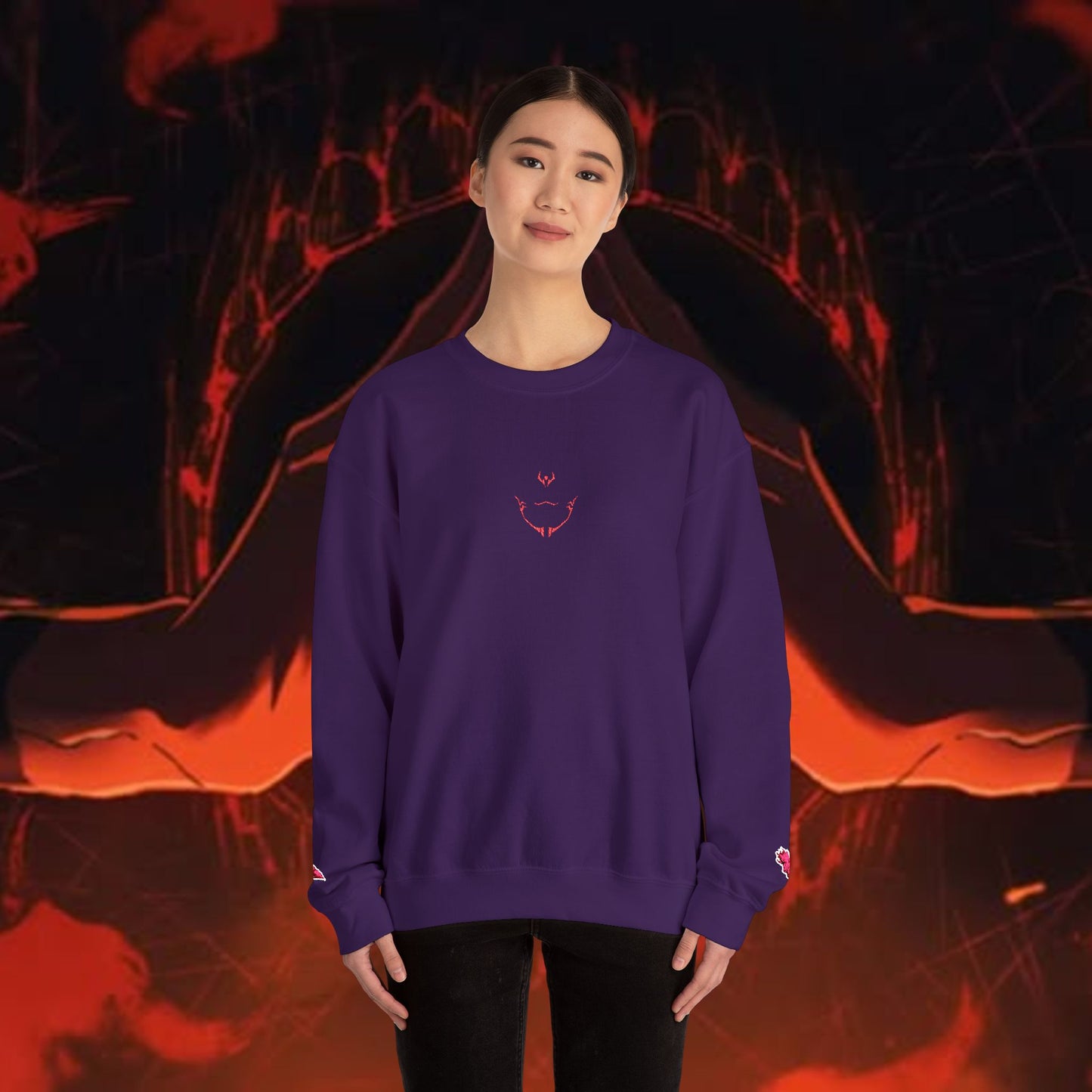 King of Curses Embroidered Crewneck Sweatshirt