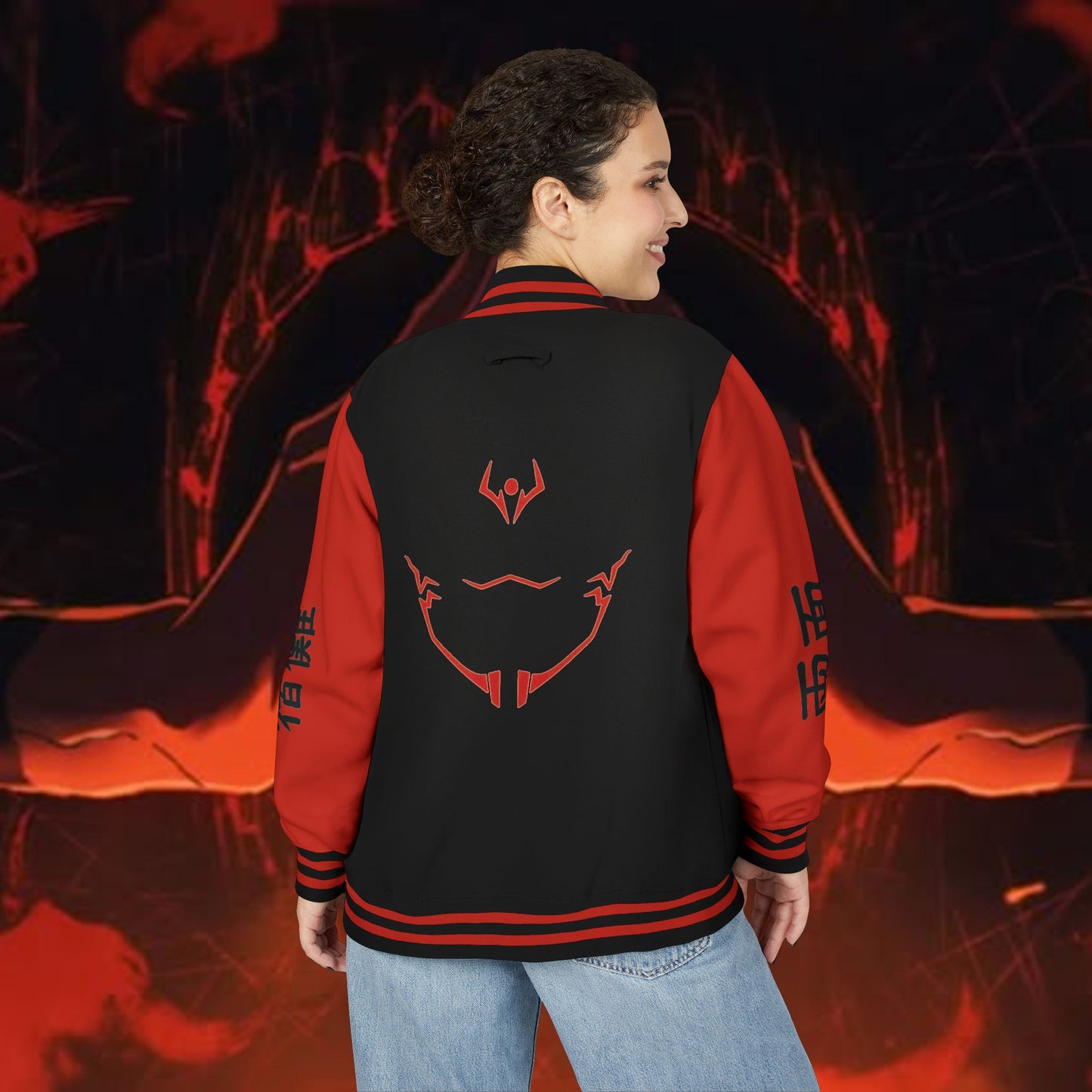 Ryomen Sukuna Varsity Jacket — Jujutsu Kaisen Letterman Jacket