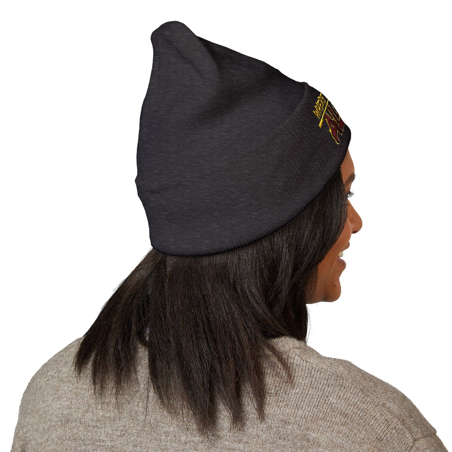 Where Anime Meets Aloha Embroidered Beanie — Classic Cuffed Knit Hat