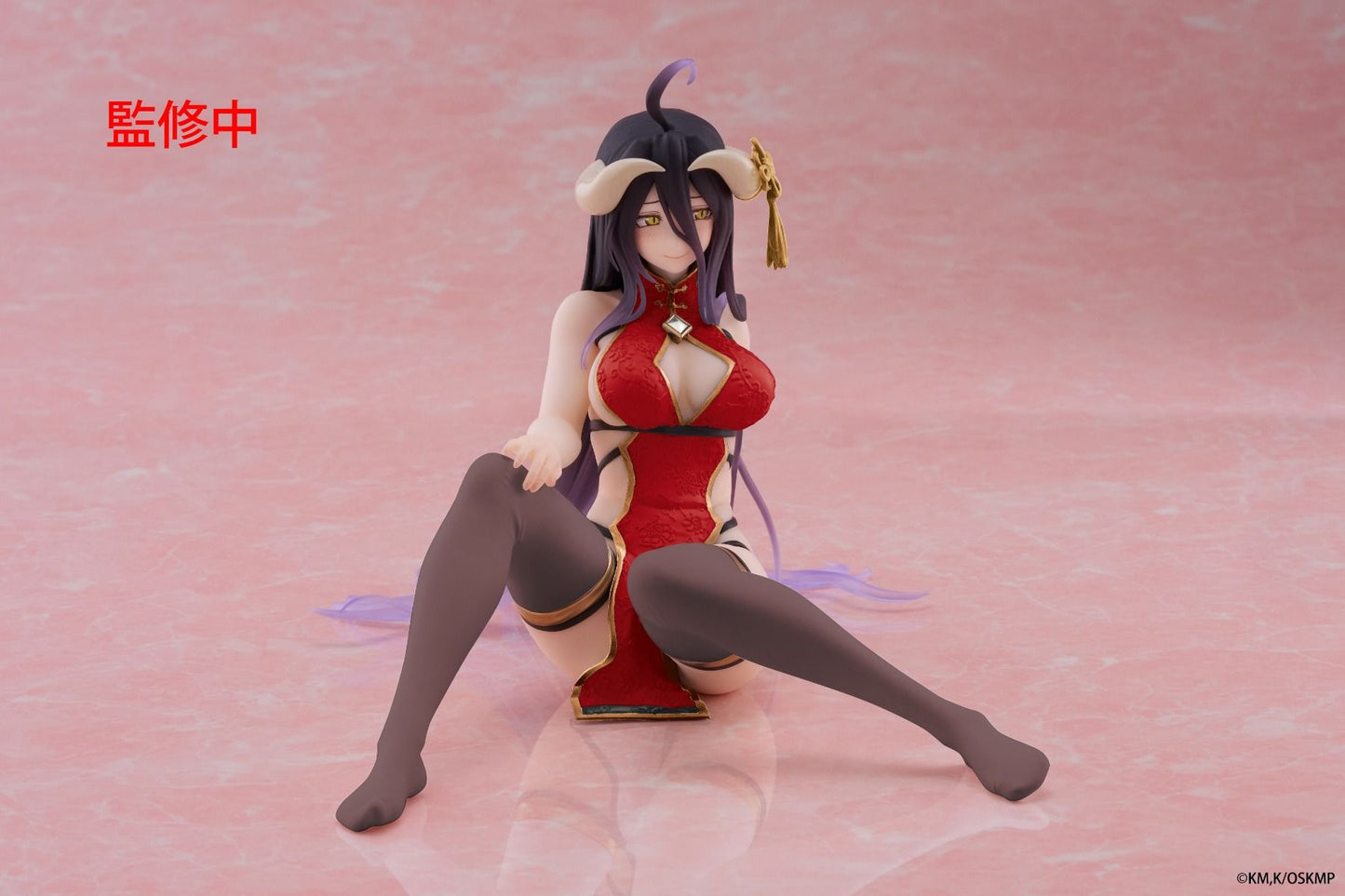 Desktop Cute Albedo Renewal (Red China Dress Ver.)