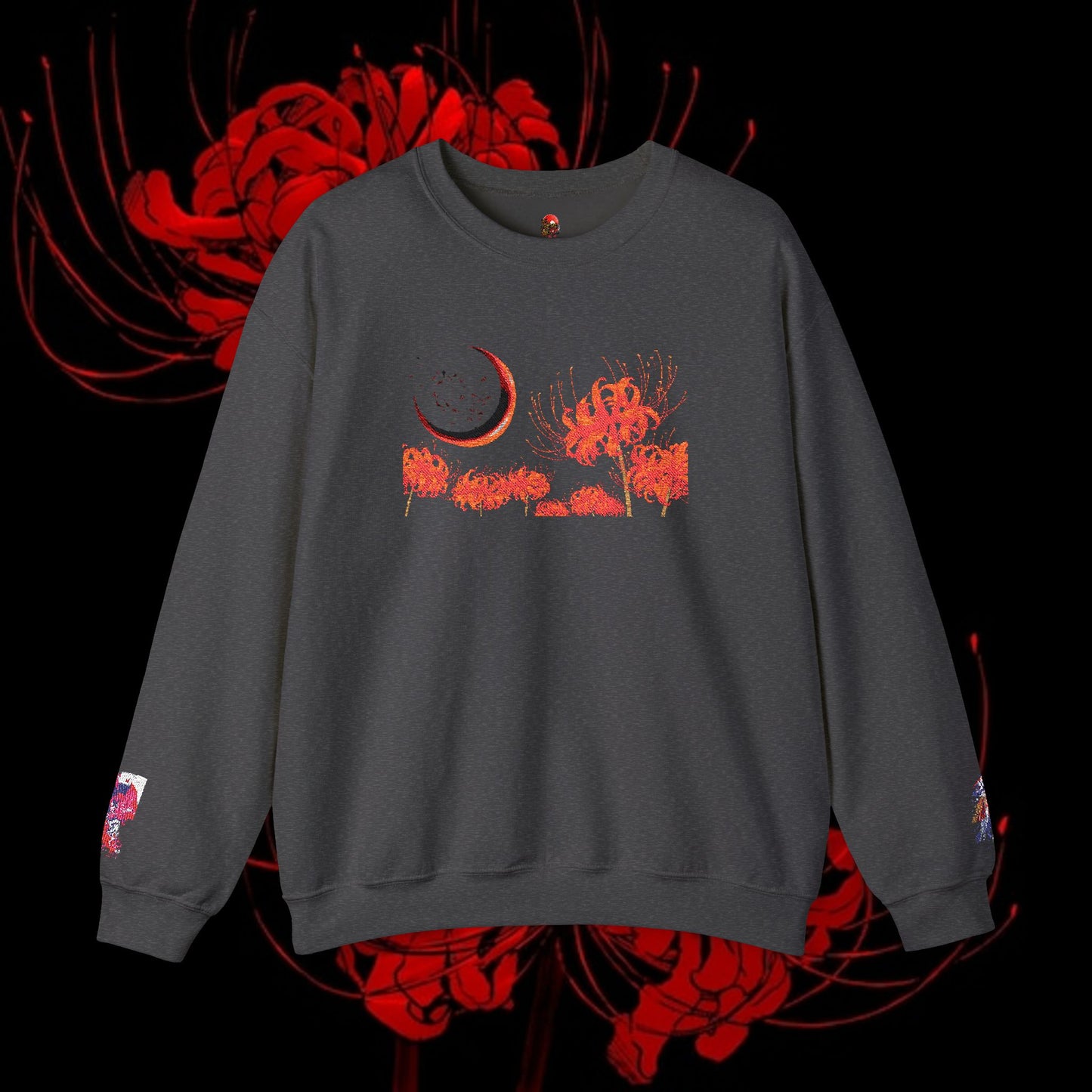 Tokyo Ghoul-Inspired Spider Lily Sweatshirt — Rize & Touka Anime Crewneck