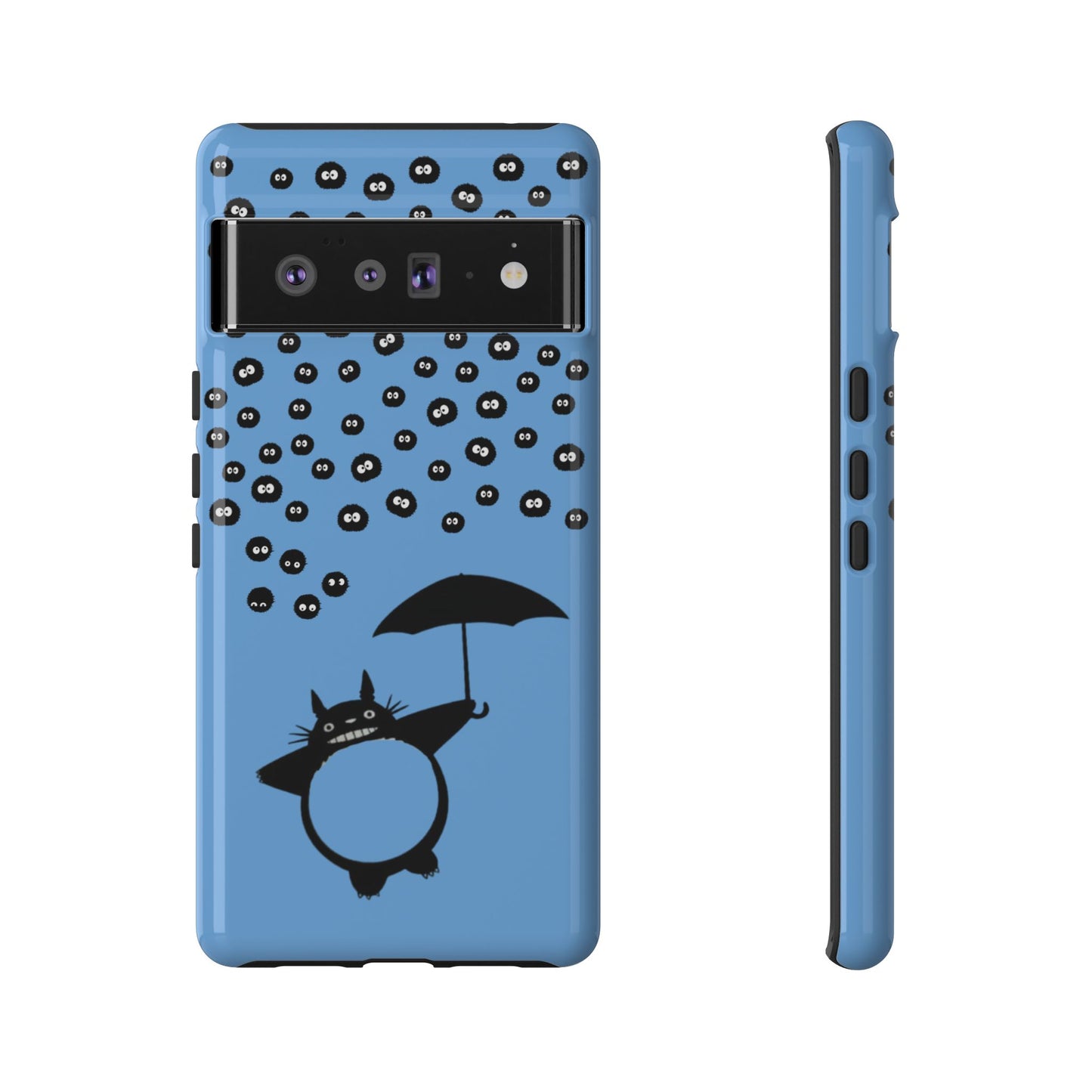 Totoro Umbrella Phone Case – Studio Ghibli-Inspired Totoro Soot Sprite Design