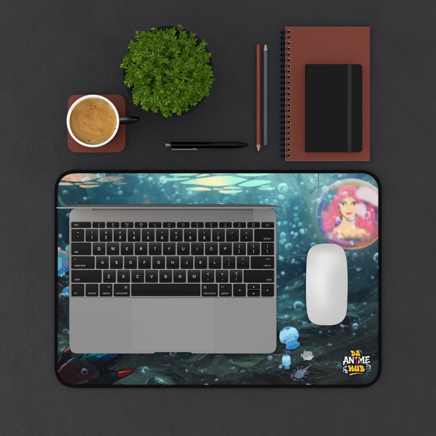 Ponyo-Inspired Deep Sea Exploration Desk Mat — Cute Studio Ghibli Style