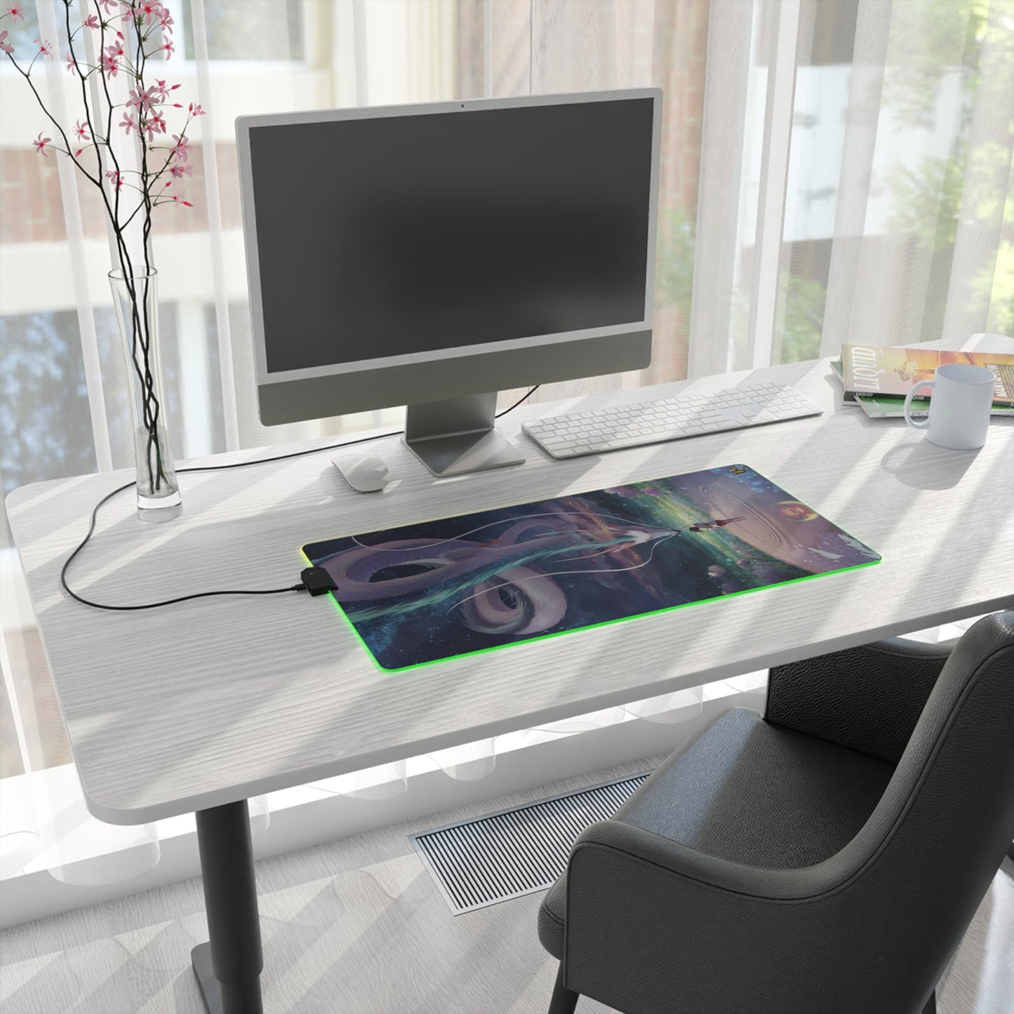 Ghibli-Inspired Dreamscape LED Gaming Mouse Pad
