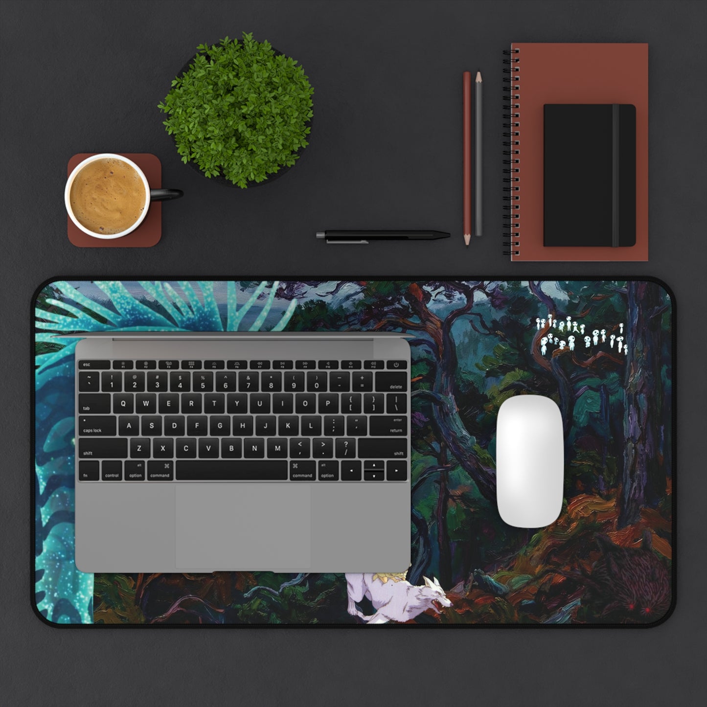 Dark Ominous Forest Desk Mat — Princess Mononoke ‘Bringer of Death’ Mouse Pad