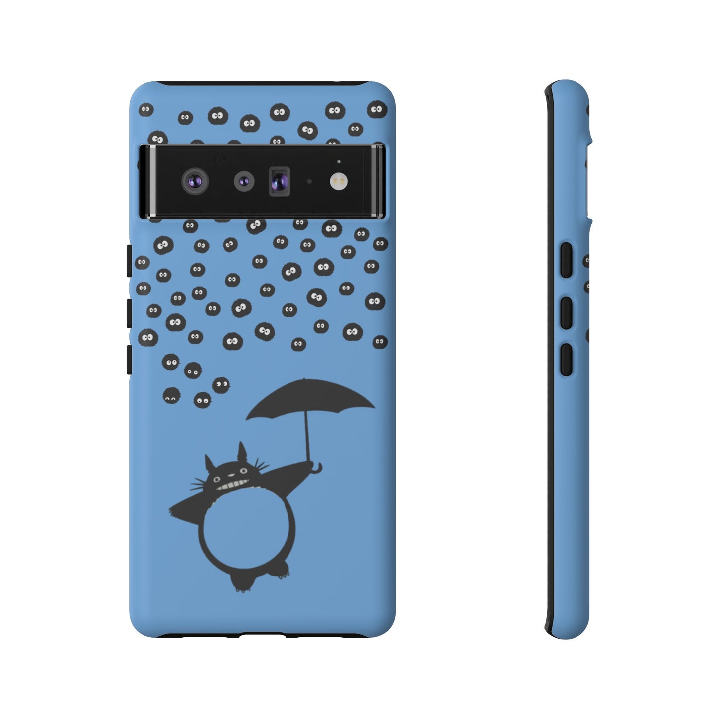 Totoro Umbrella Phone Case – Studio Ghibli-Inspired Totoro Soot Sprite Design