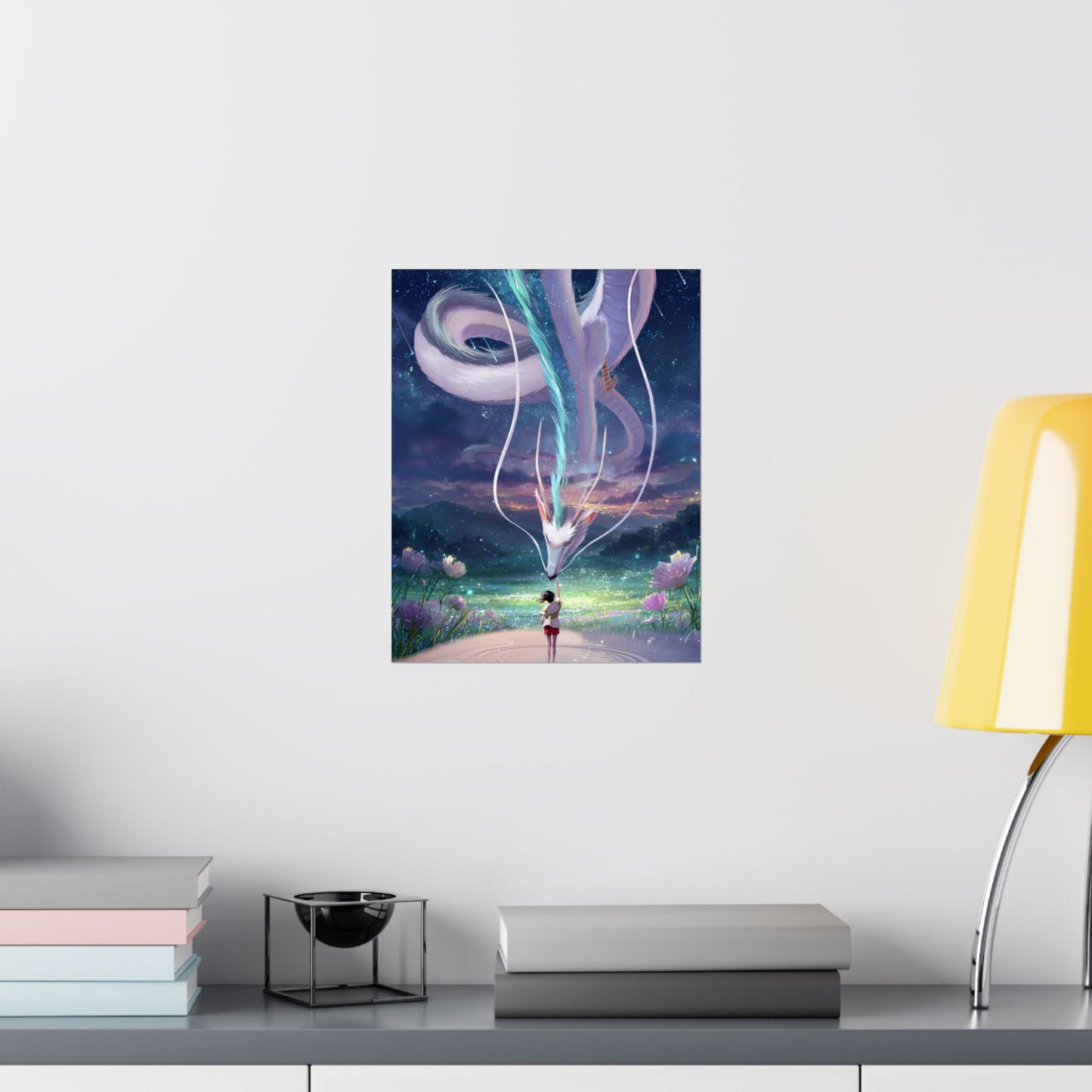 Matte Vertical Poster — Water Spirit Dragon Encounter Wall Art