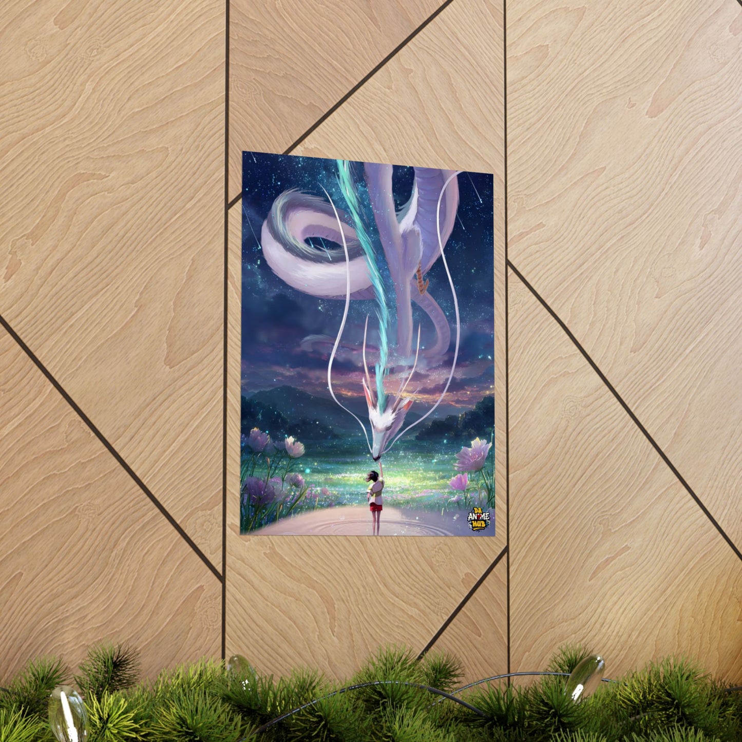 Matte Vertical Poster — Water Spirit Dragon Encounter Wall Art