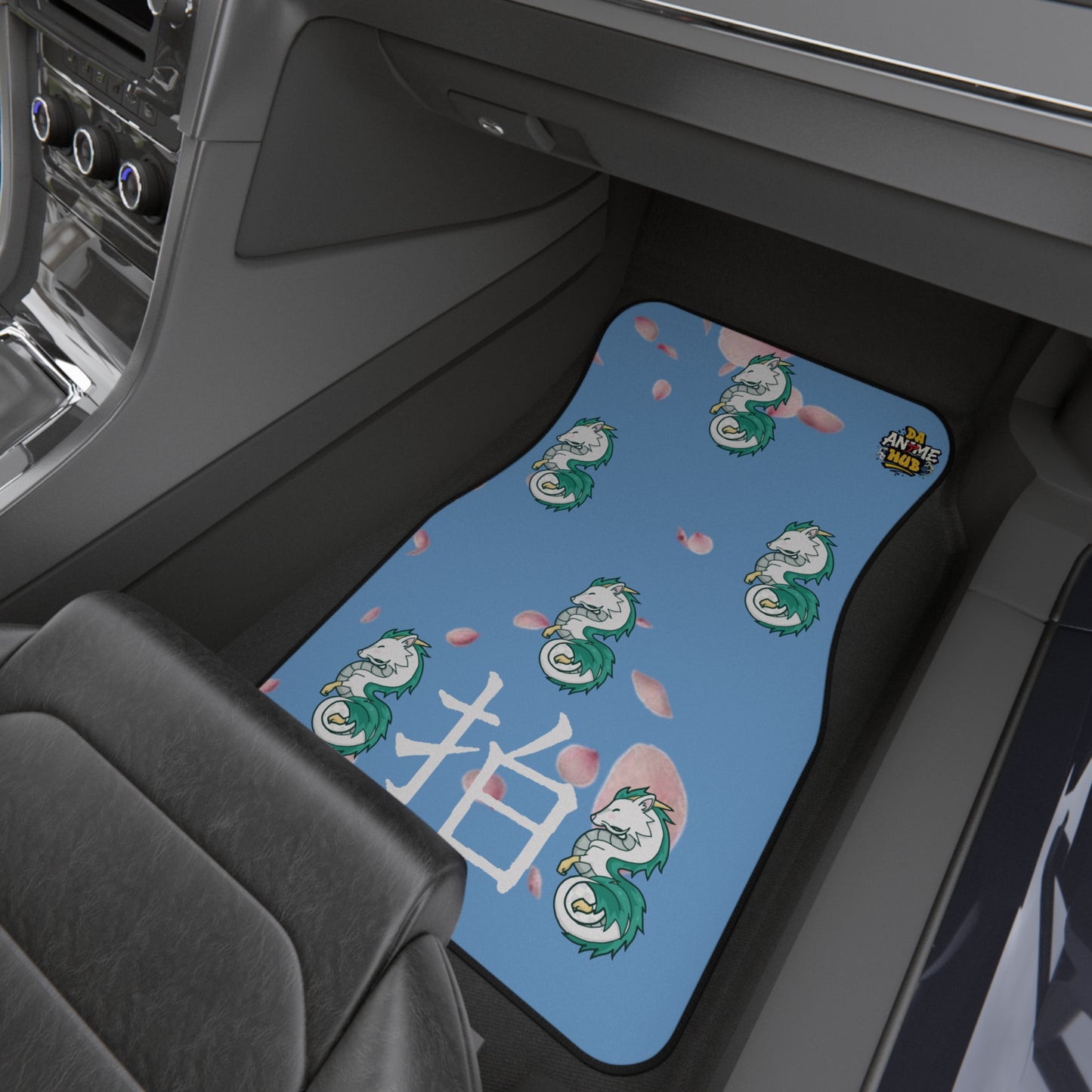 Kawaii Haku x Ghibli Inspired Car Mats (Set of 4) — Cute Anime Dragon Floor Liners