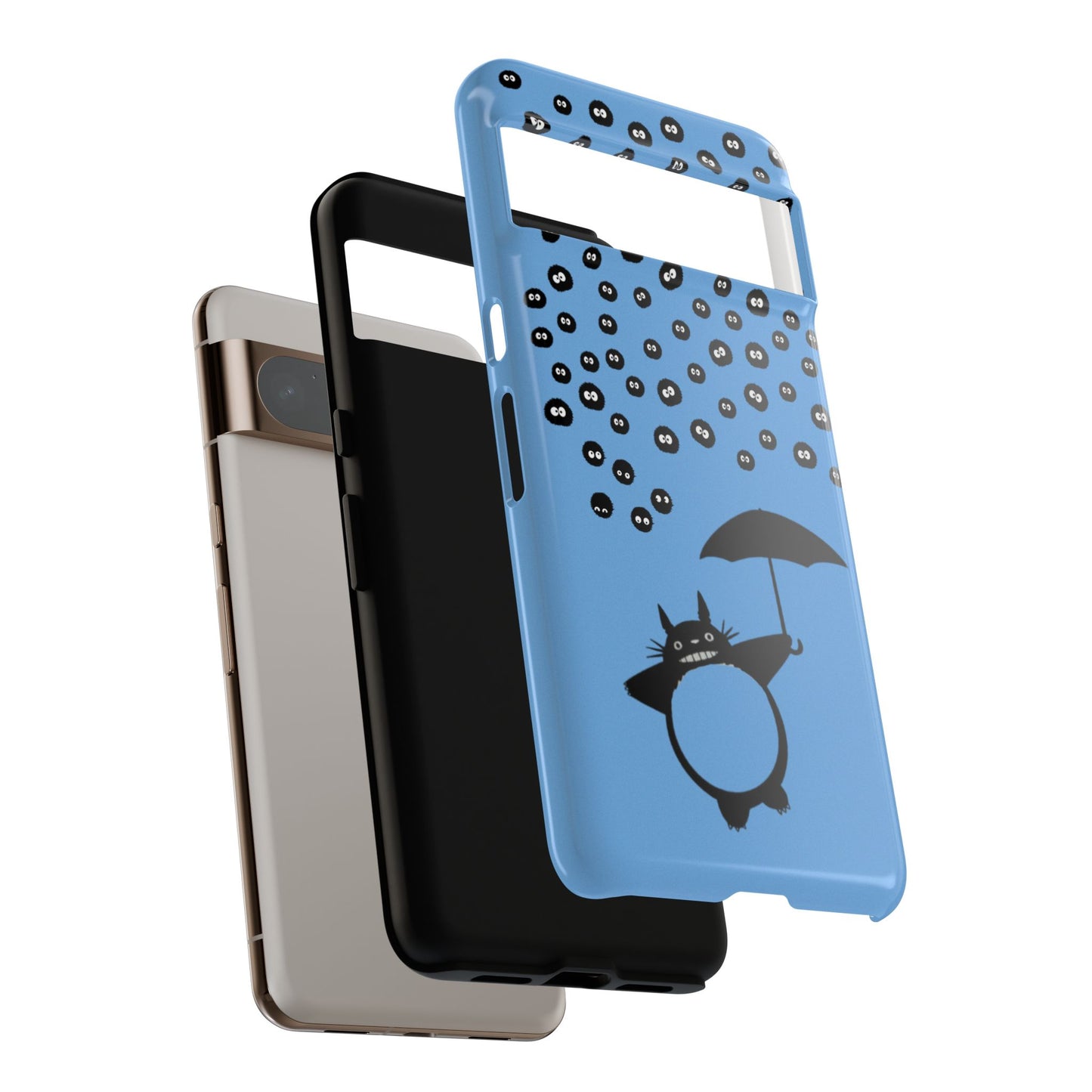 Totoro Umbrella Phone Case – Studio Ghibli-Inspired Totoro Soot Sprite Design