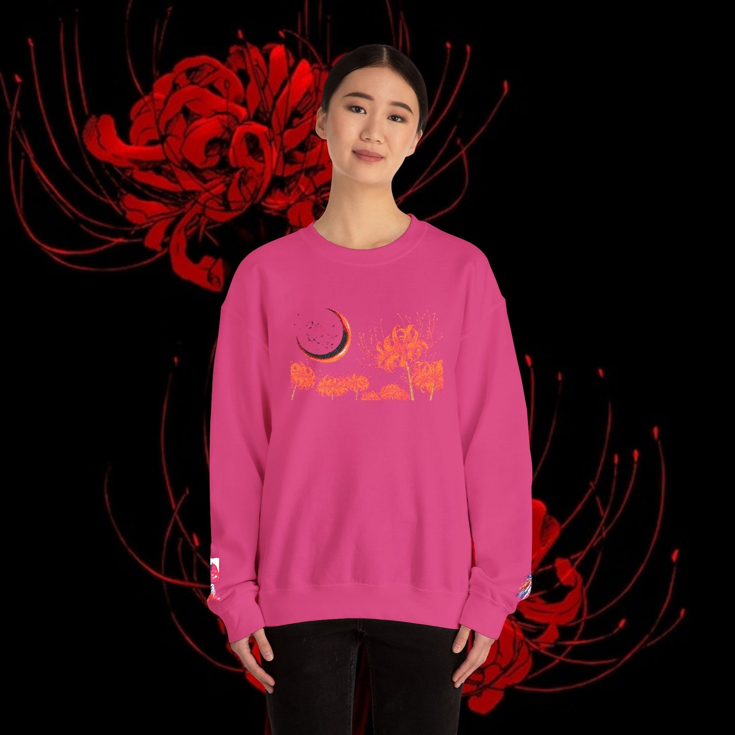 Tokyo Ghoul-Inspired Spider Lily Sweatshirt — Rize & Touka Anime Crewneck