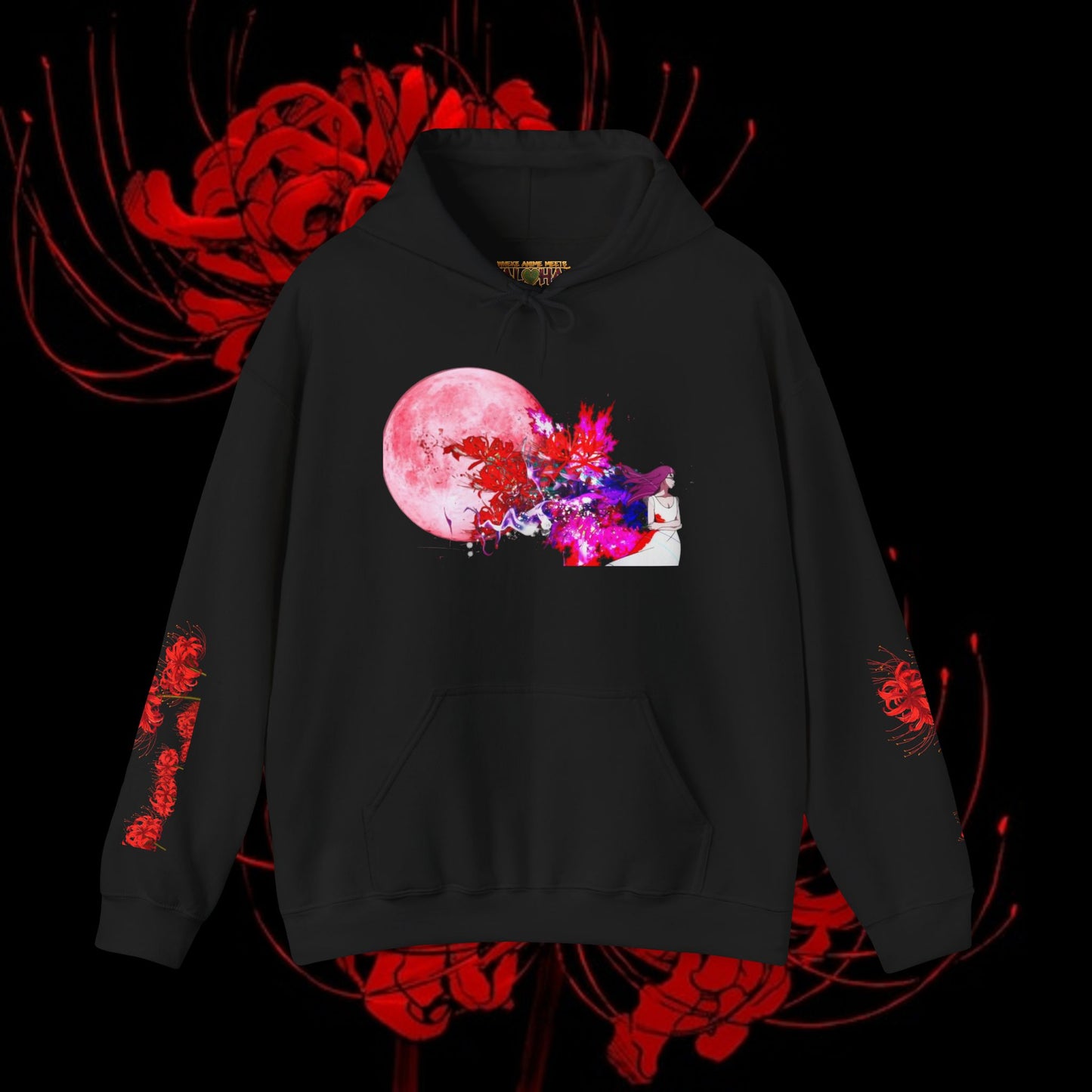 Kaneki's Duality Hoodie — Rize & Touka Red Spider Lily Sweatshirt