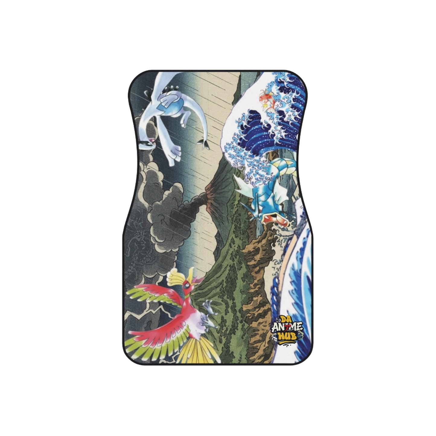 Japanese Wave & Legendary Birds Car Floor Mats (Set of 4)