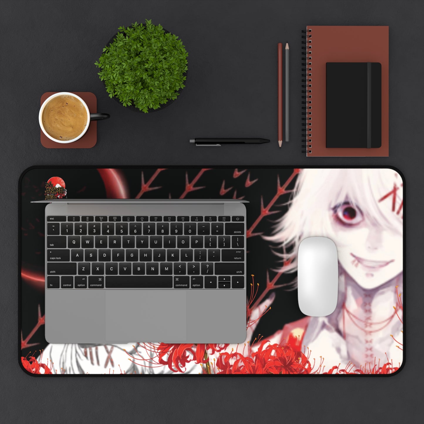 Tokyo Ghoul Juuzou Stitched Design Desk Mat — Red Spider Lily