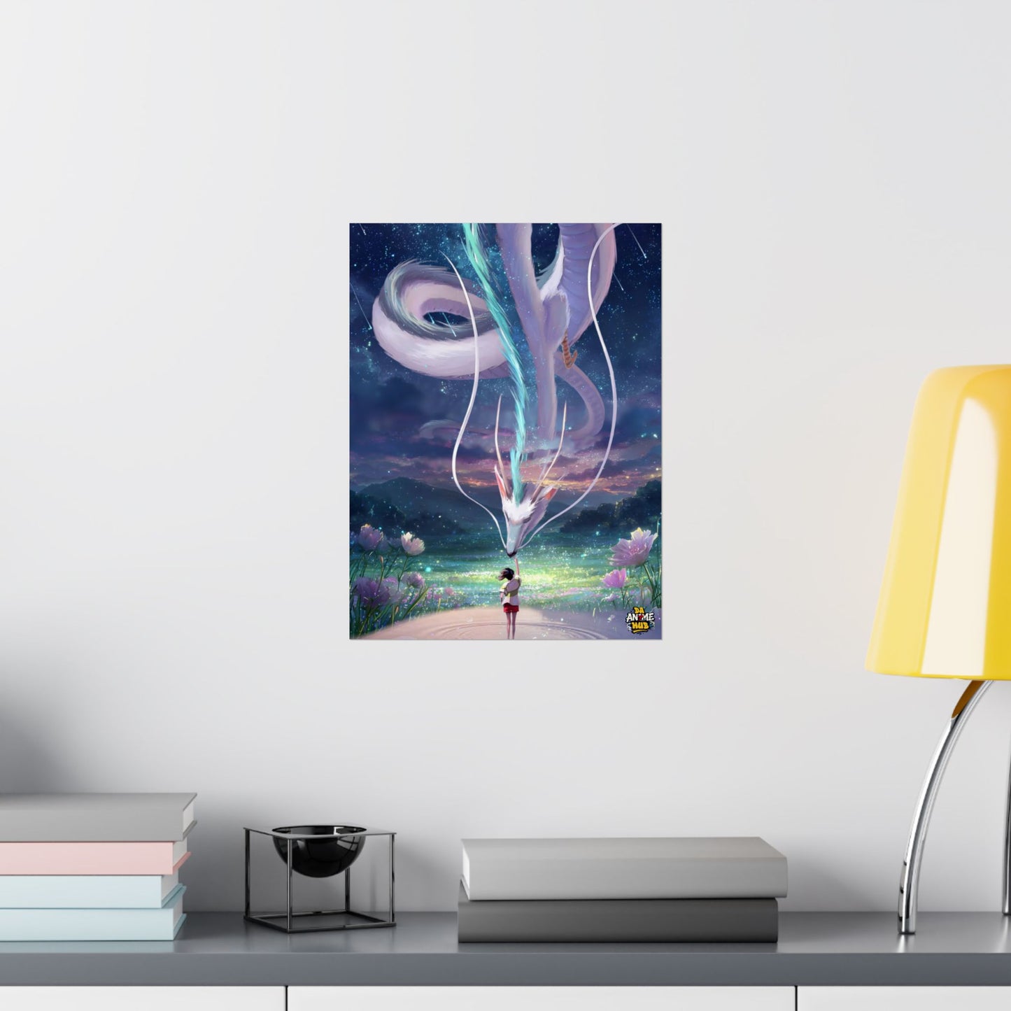 Matte Vertical Poster — Water Spirit Dragon Encounter Wall Art