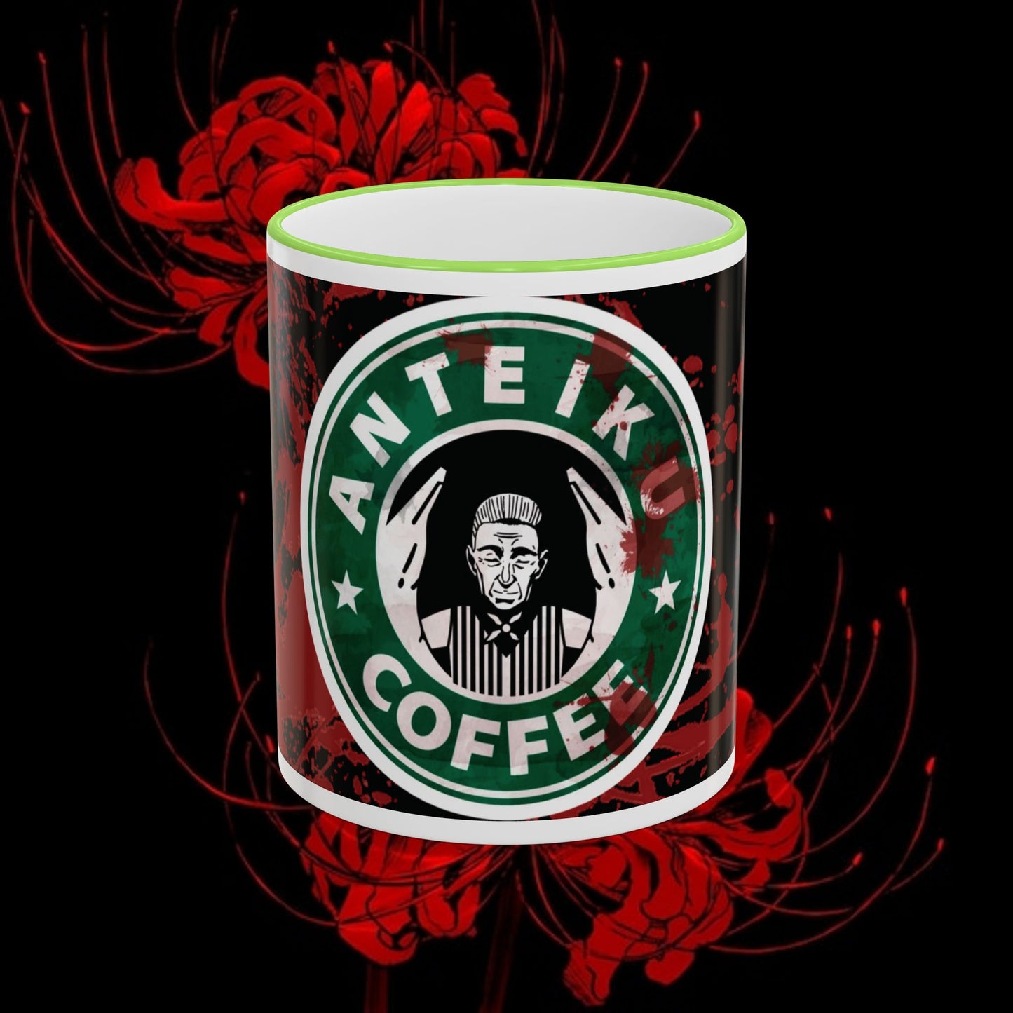 Tokyo Ghoul Inspired Accent Rim & Handle Mug — Anime Coffee Cup (11oz/15oz)