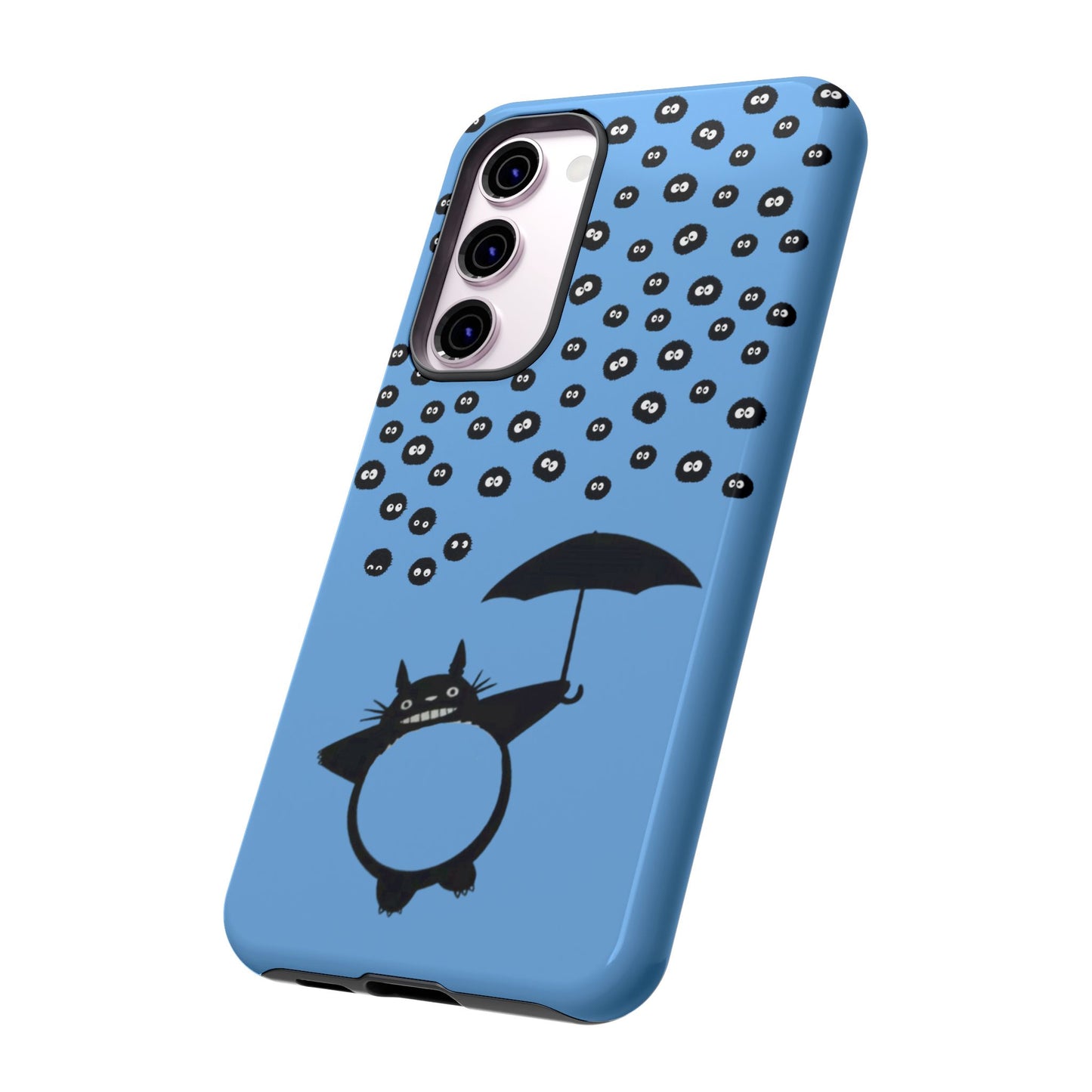 Totoro Umbrella Phone Case – Studio Ghibli-Inspired Totoro Soot Sprite Design