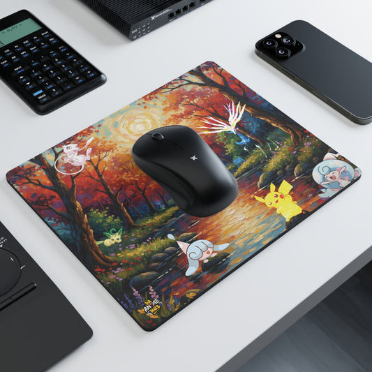 Happy Forest Rectangular Mouse Pad — "life, light" Nature Desk Mat