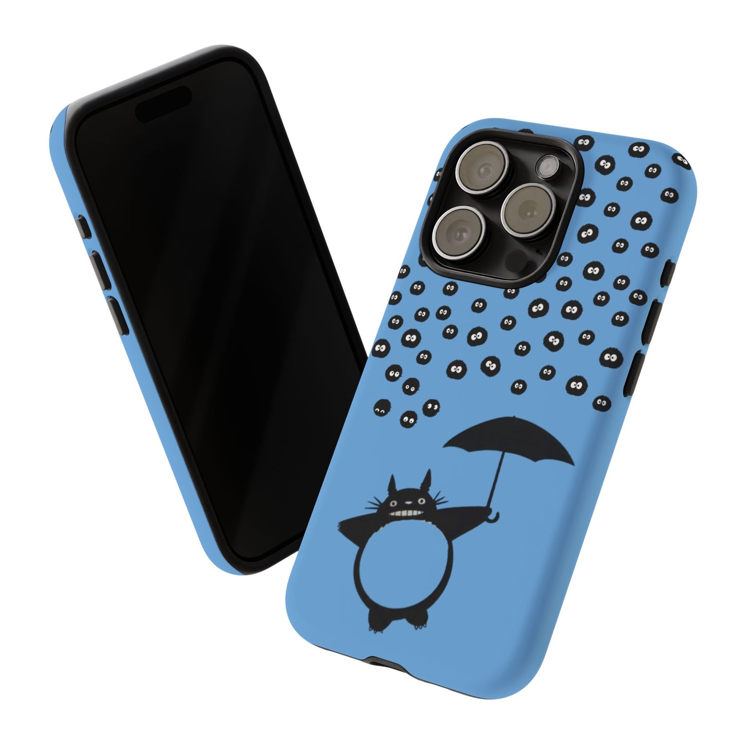 Totoro Umbrella Phone Case – Studio Ghibli-Inspired Totoro Soot Sprite Design
