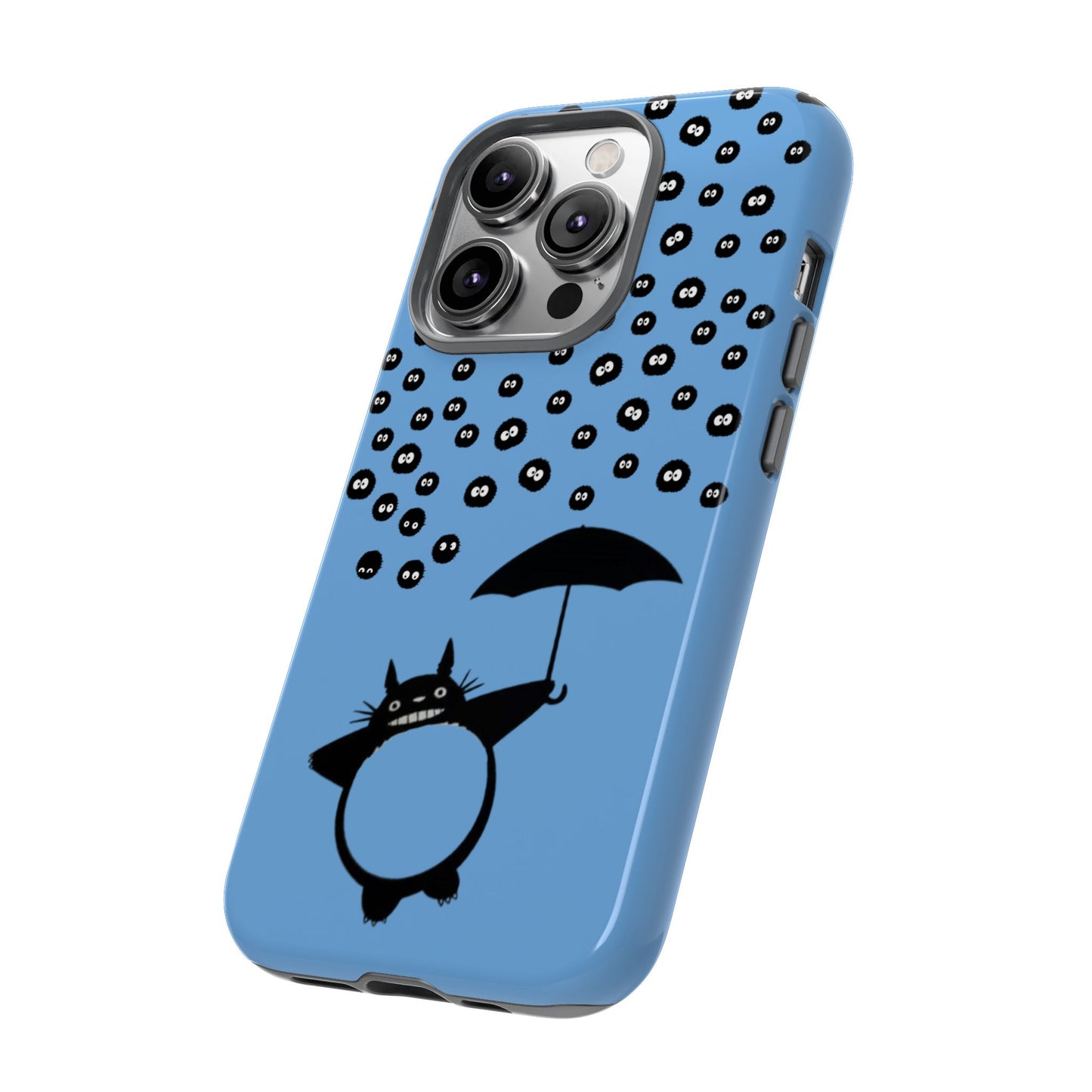 Totoro Umbrella Phone Case – Studio Ghibli-Inspired Totoro Soot Sprite Design