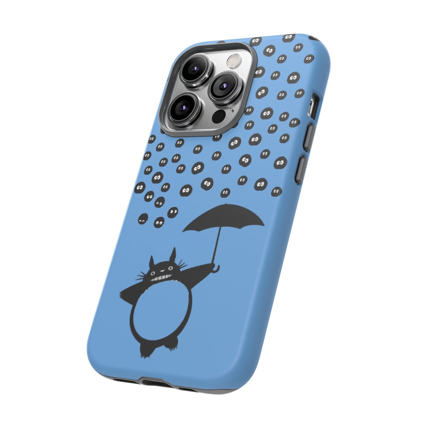 Totoro Umbrella Phone Case – Studio Ghibli-Inspired Totoro Soot Sprite Design