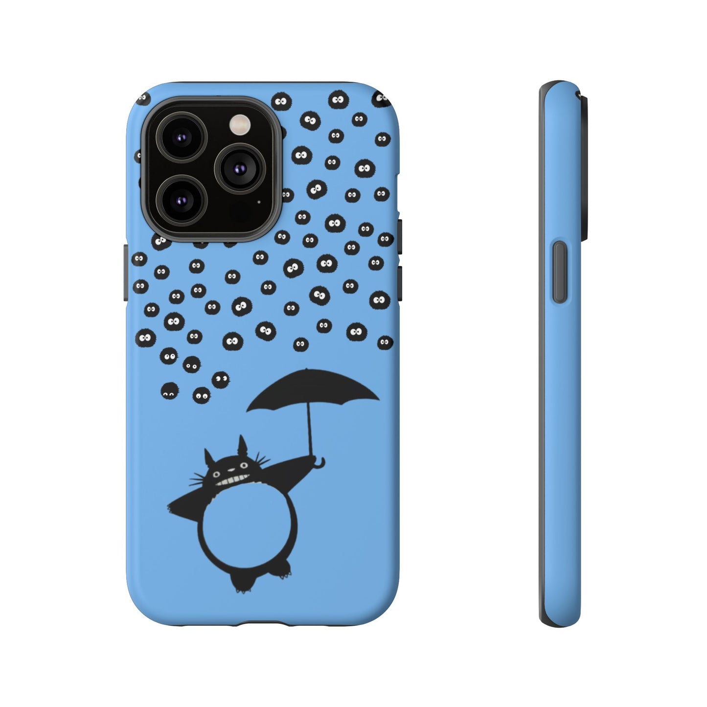 Totoro Umbrella Phone Case – Studio Ghibli-Inspired Totoro Soot Sprite Design