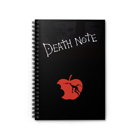 Death Note Spiral Notebook — Anime-Inspired Ruled Journal with Red Apple Design