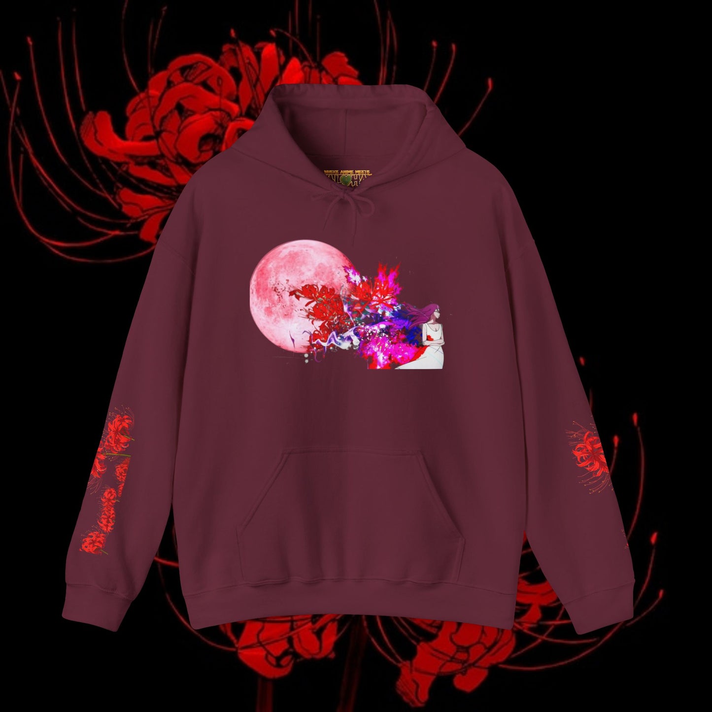 Kaneki's Duality Hoodie — Rize & Touka Red Spider Lily Sweatshirt