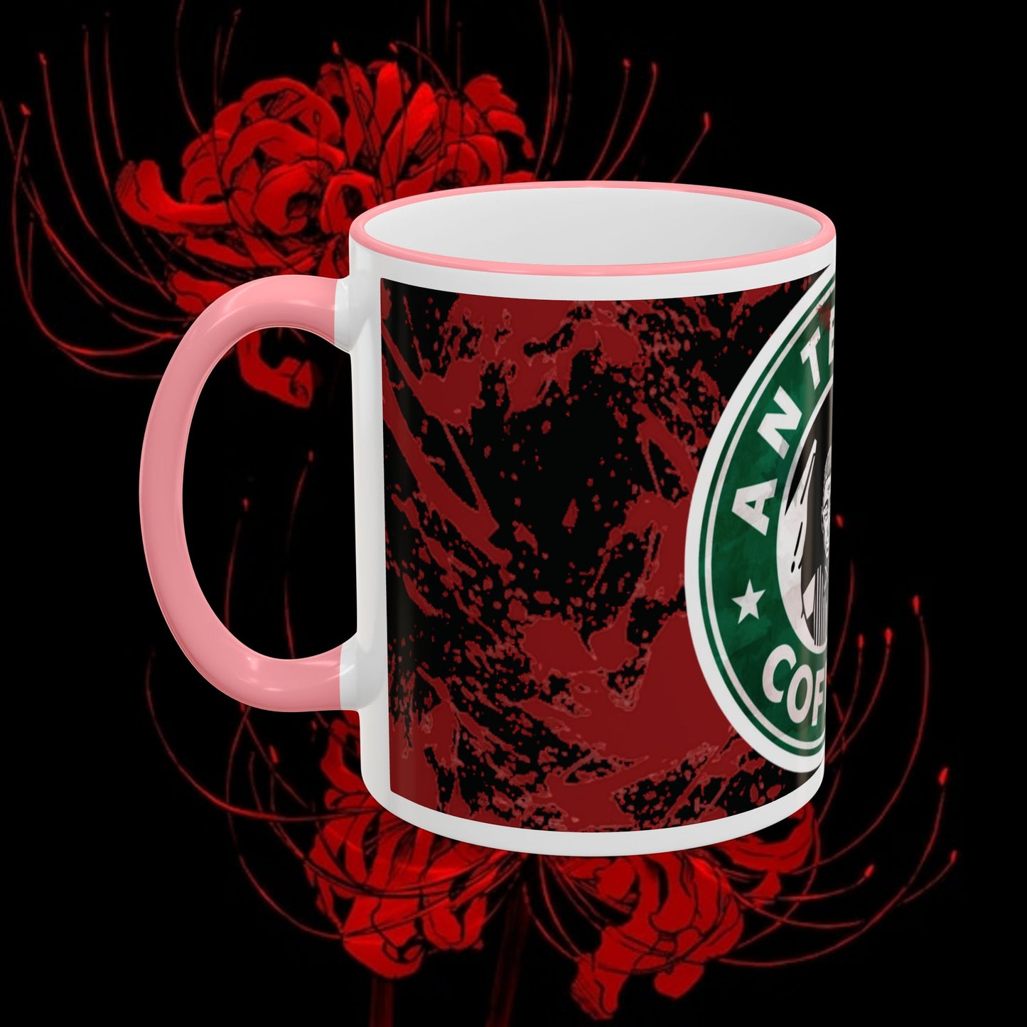 Tokyo Ghoul Inspired Accent Rim & Handle Mug — Anime Coffee Cup (11oz/15oz)