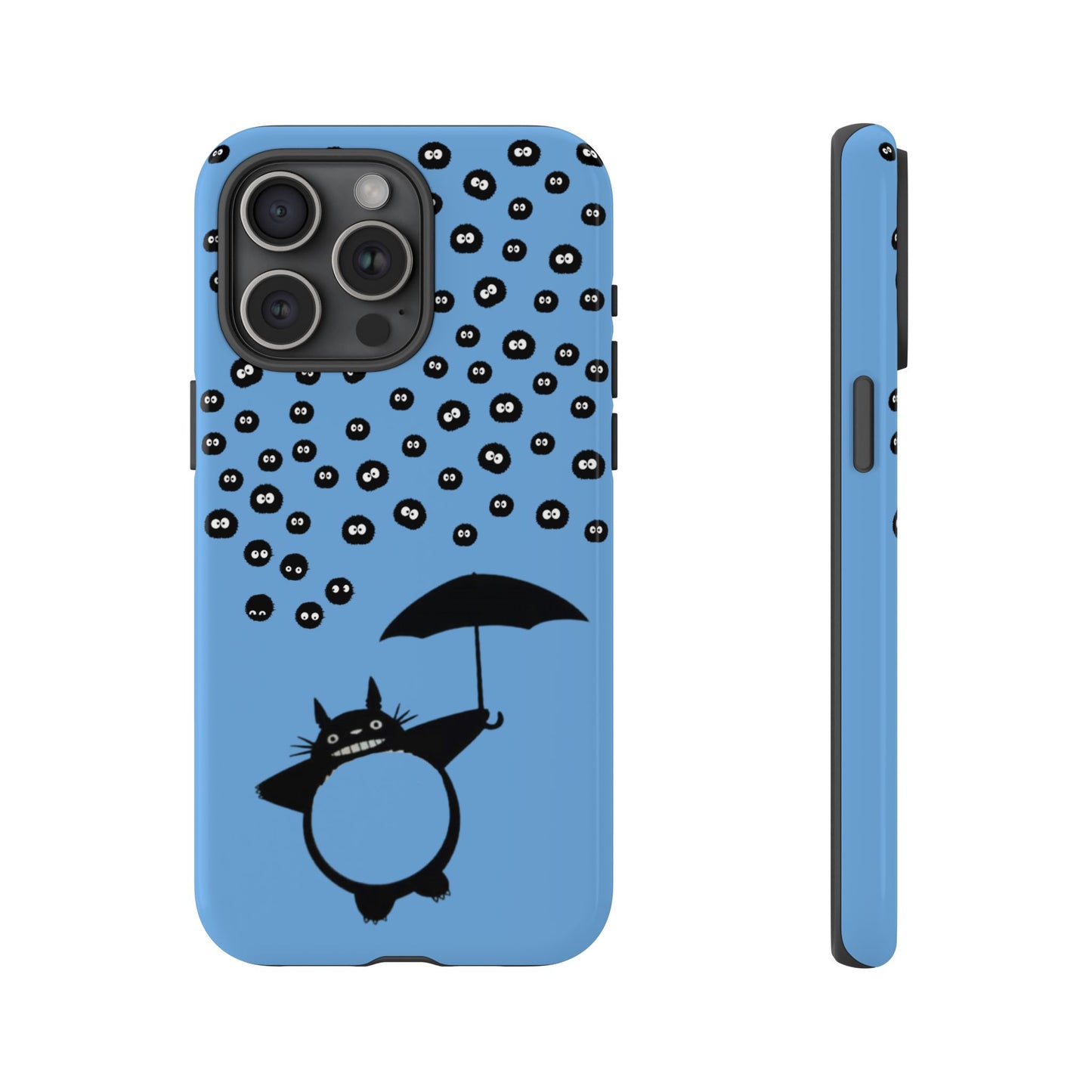 Totoro Umbrella Phone Case – Studio Ghibli-Inspired Totoro Soot Sprite Design