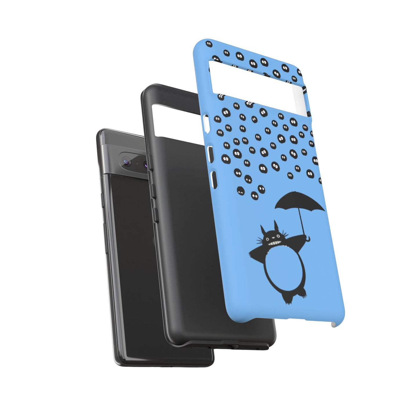 Totoro Umbrella Phone Case – Studio Ghibli-Inspired Totoro Soot Sprite Design