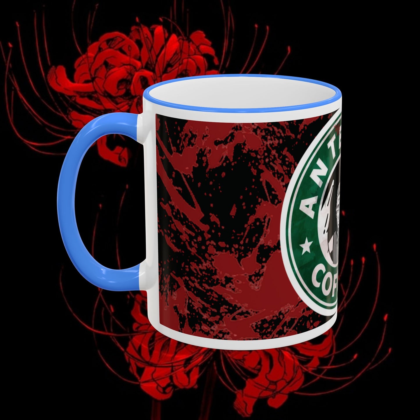 Tokyo Ghoul Inspired Accent Rim & Handle Mug — Anime Coffee Cup (11oz/15oz)