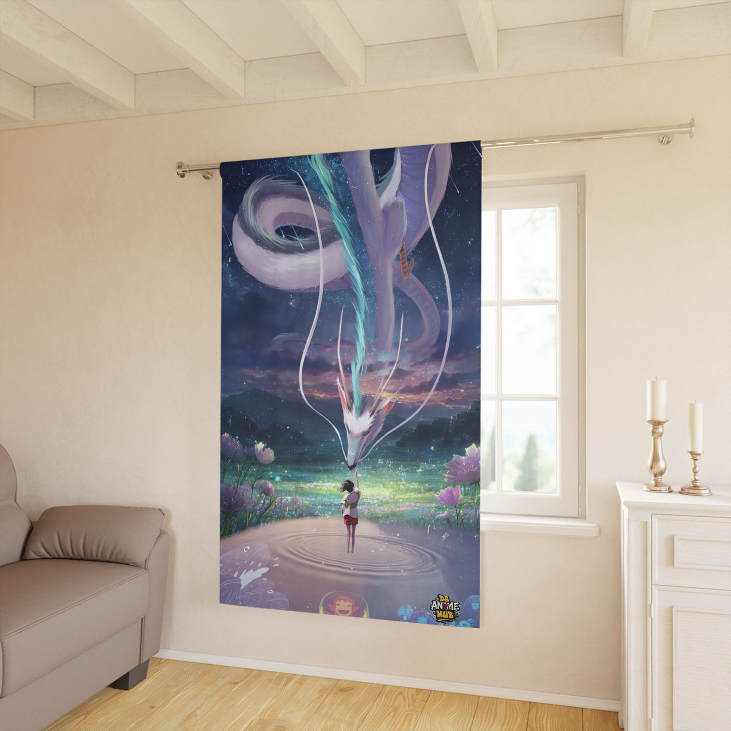 Ghibli-Inspired Dreamlike Window Curtain