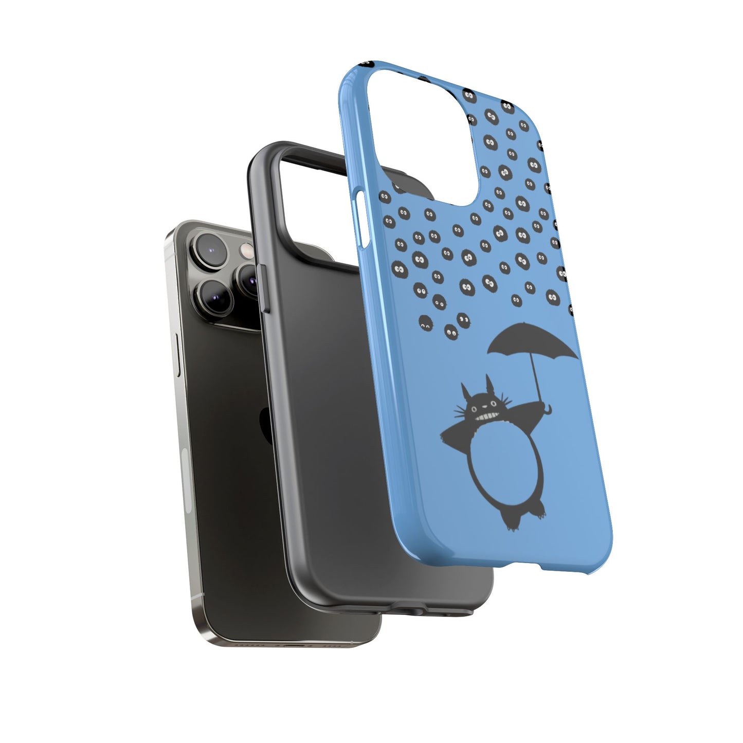 Totoro Umbrella Phone Case – Studio Ghibli-Inspired Totoro Soot Sprite Design