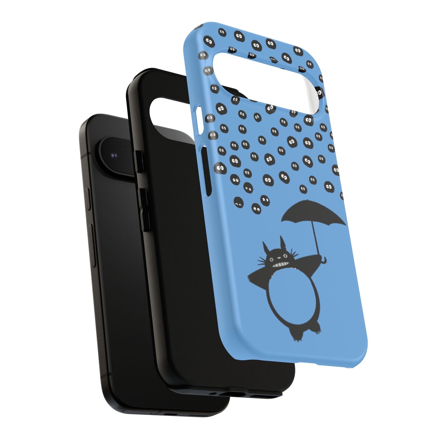 Totoro Umbrella Phone Case – Studio Ghibli-Inspired Totoro Soot Sprite Design