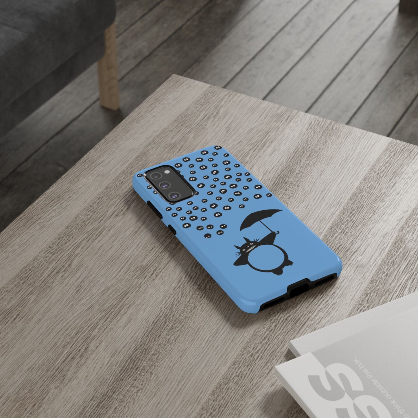 Totoro Umbrella Phone Case – Studio Ghibli-Inspired Totoro Soot Sprite Design