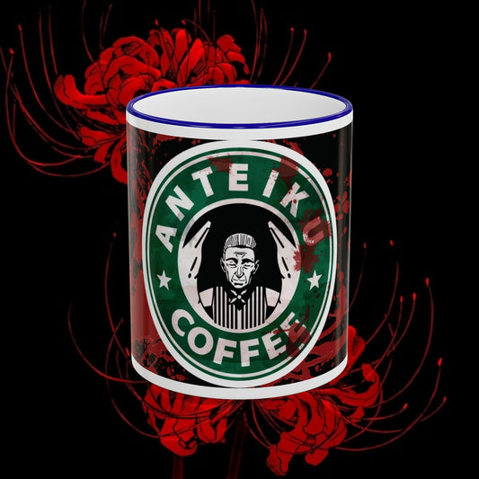 Tokyo Ghoul Inspired Accent Rim & Handle Mug — Anime Coffee Cup (11oz/15oz)