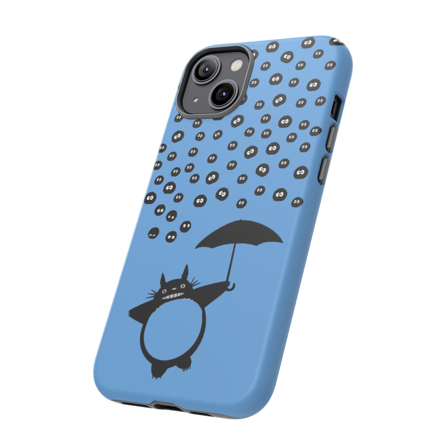 Totoro Umbrella Phone Case – Studio Ghibli-Inspired Totoro Soot Sprite Design