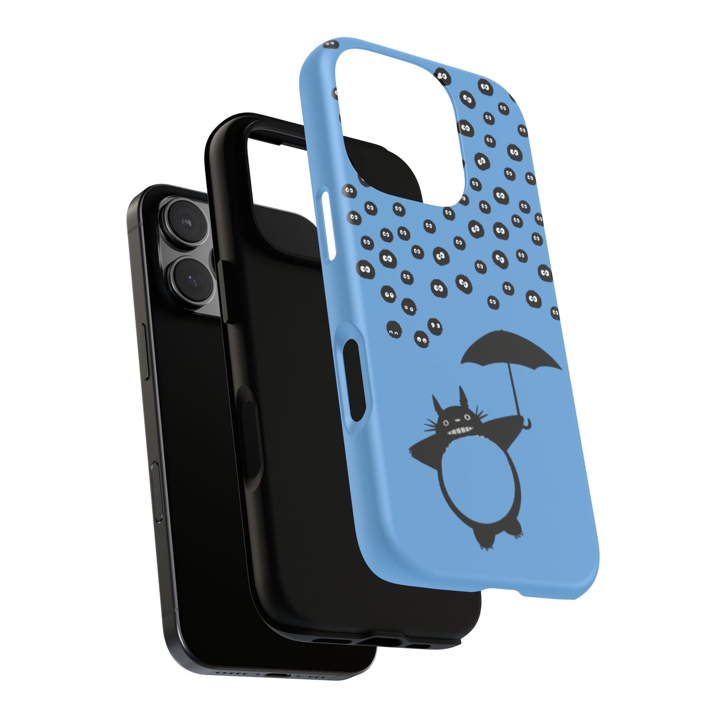 Totoro Umbrella Phone Case – Studio Ghibli-Inspired Totoro Soot Sprite Design