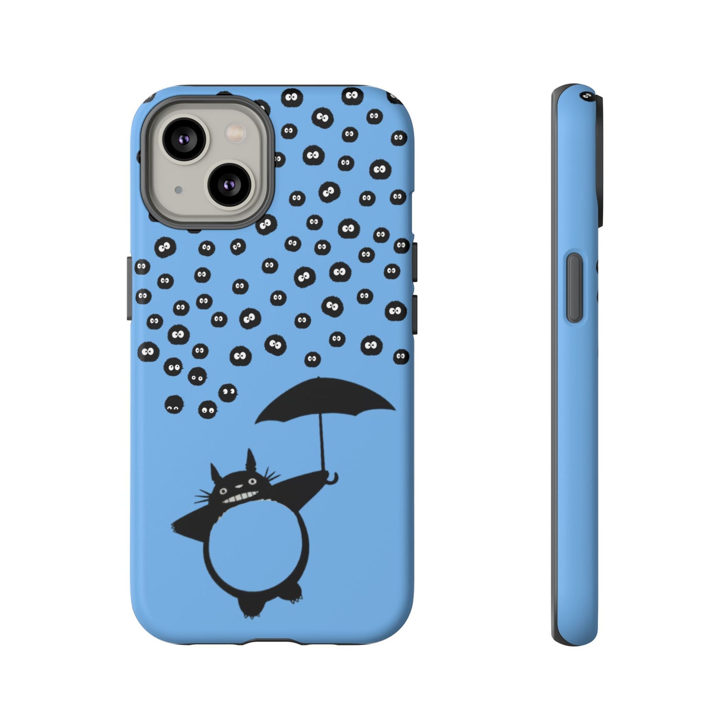 Totoro Umbrella Phone Case – Studio Ghibli-Inspired Totoro Soot Sprite Design