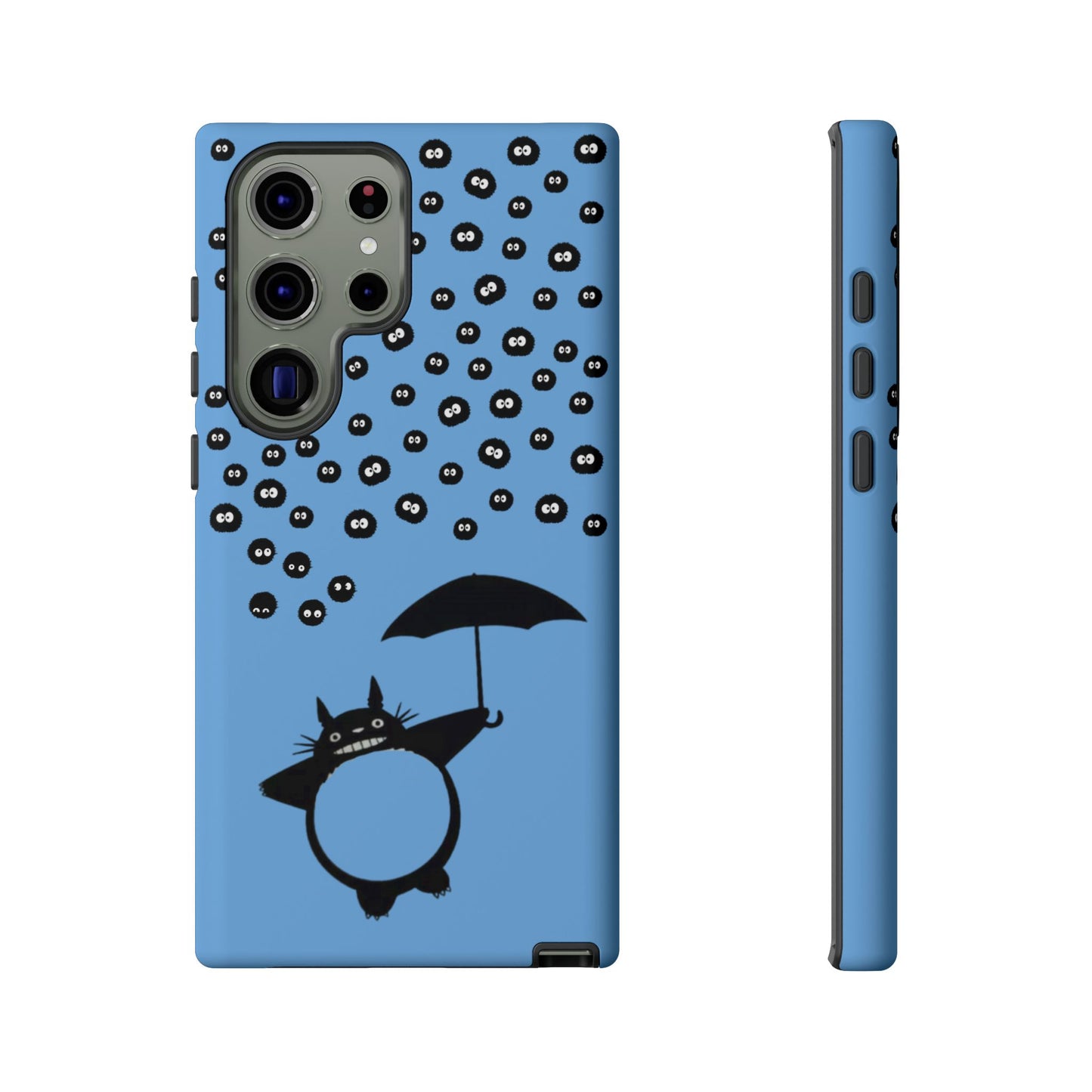 Totoro Umbrella Phone Case – Studio Ghibli-Inspired Totoro Soot Sprite Design