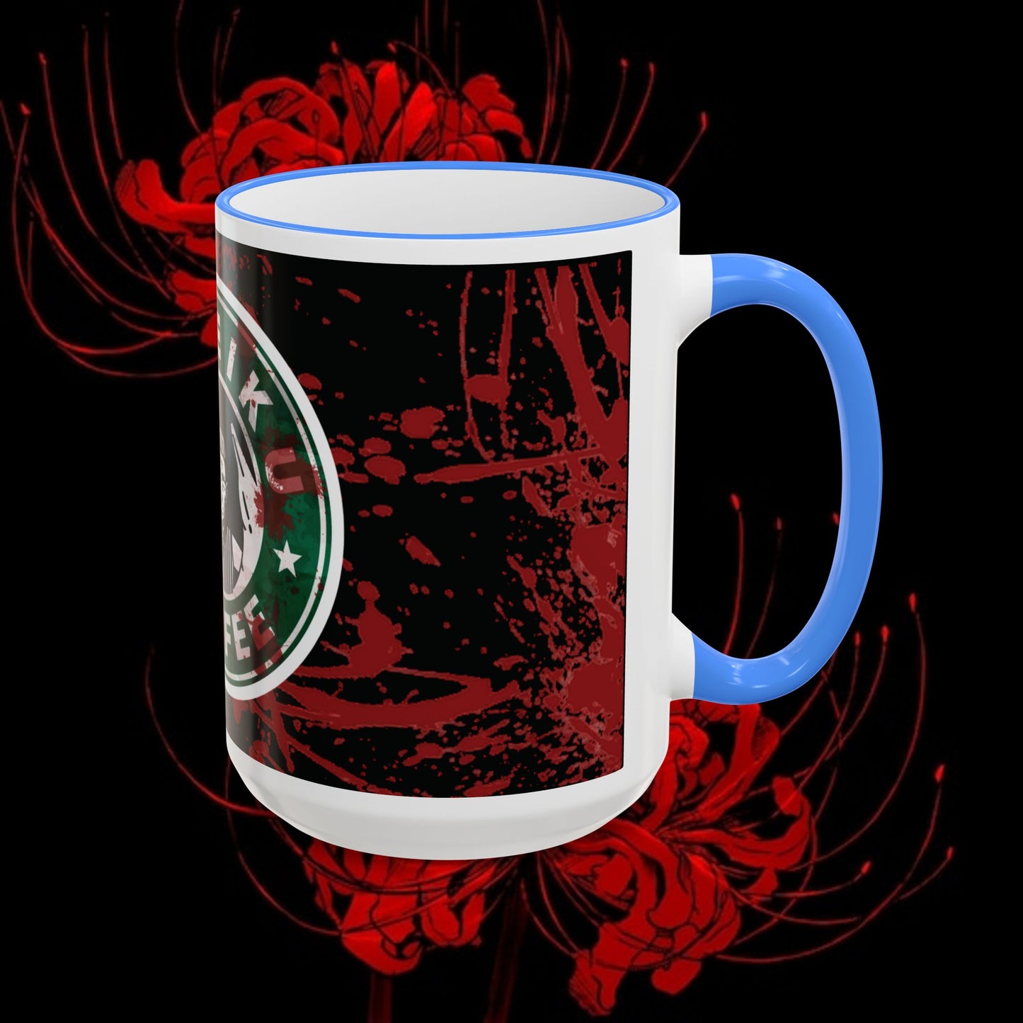 Tokyo Ghoul Inspired Accent Rim & Handle Mug — Anime Coffee Cup (11oz/15oz)