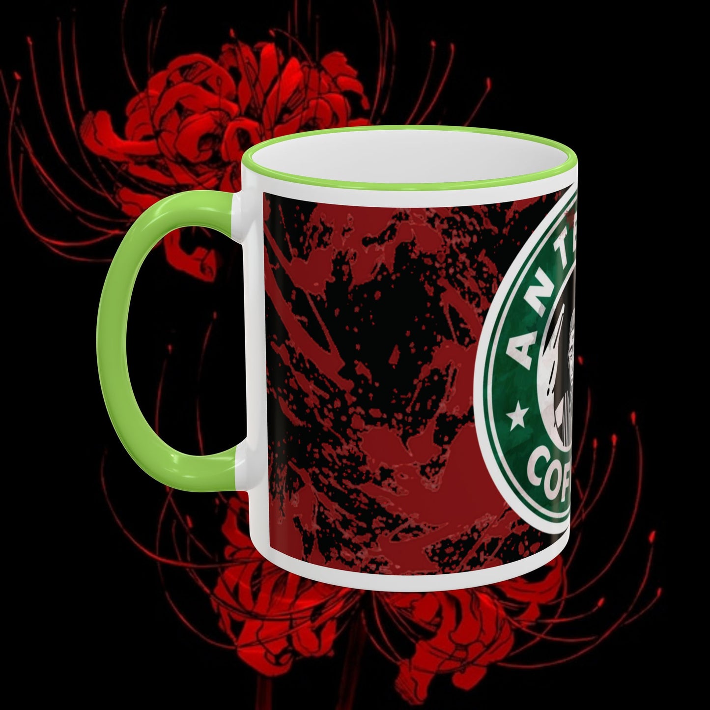 Tokyo Ghoul Inspired Accent Rim & Handle Mug — Anime Coffee Cup (11oz/15oz)