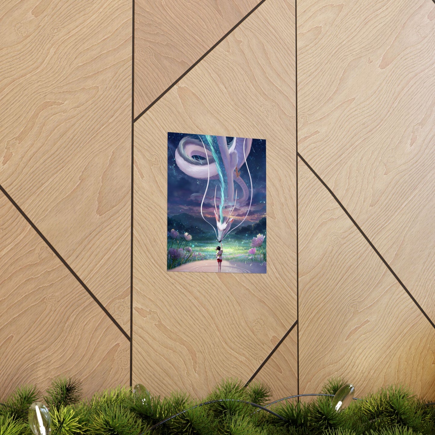 Matte Vertical Poster — Water Spirit Dragon Encounter Wall Art