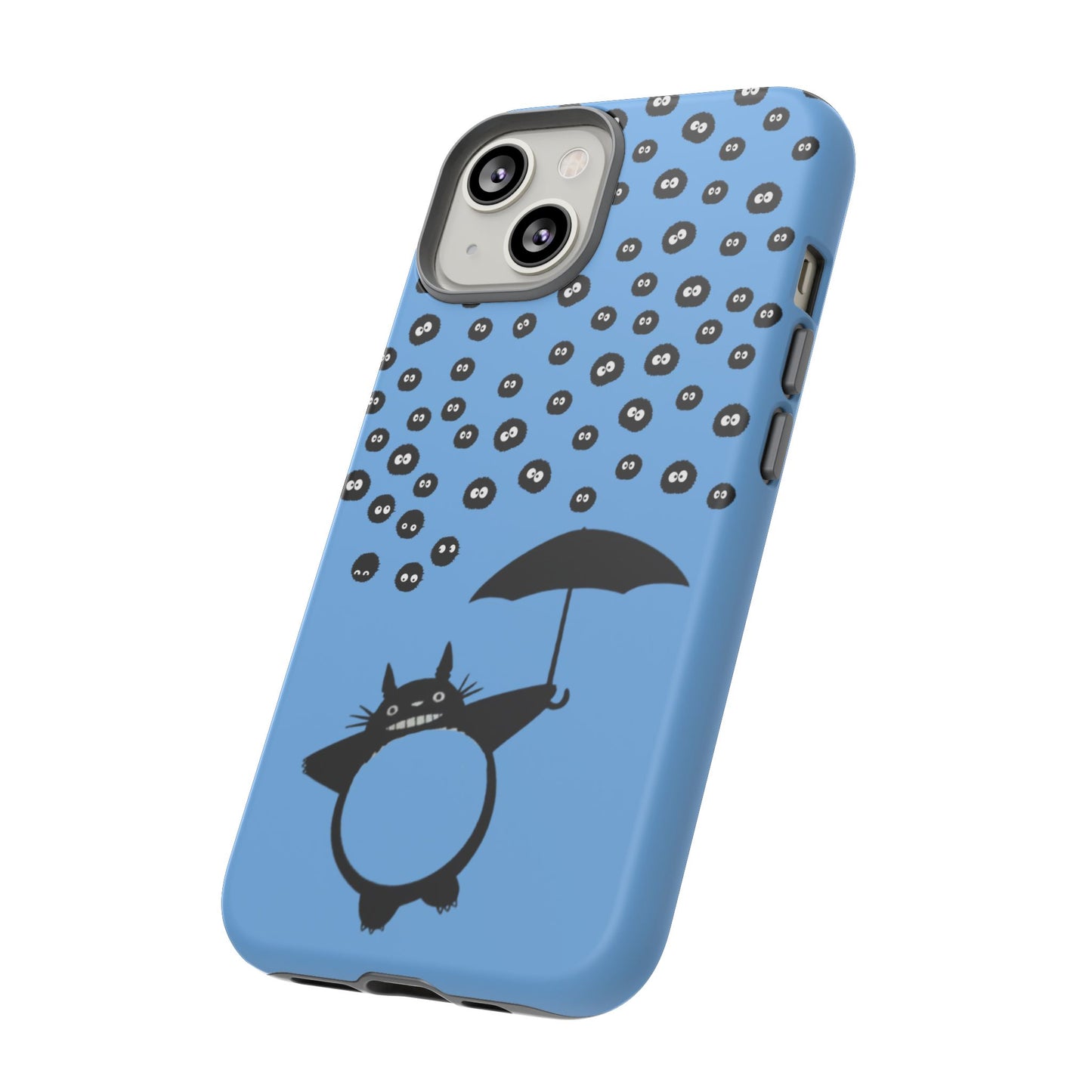 Totoro Umbrella Phone Case – Studio Ghibli-Inspired Totoro Soot Sprite Design
