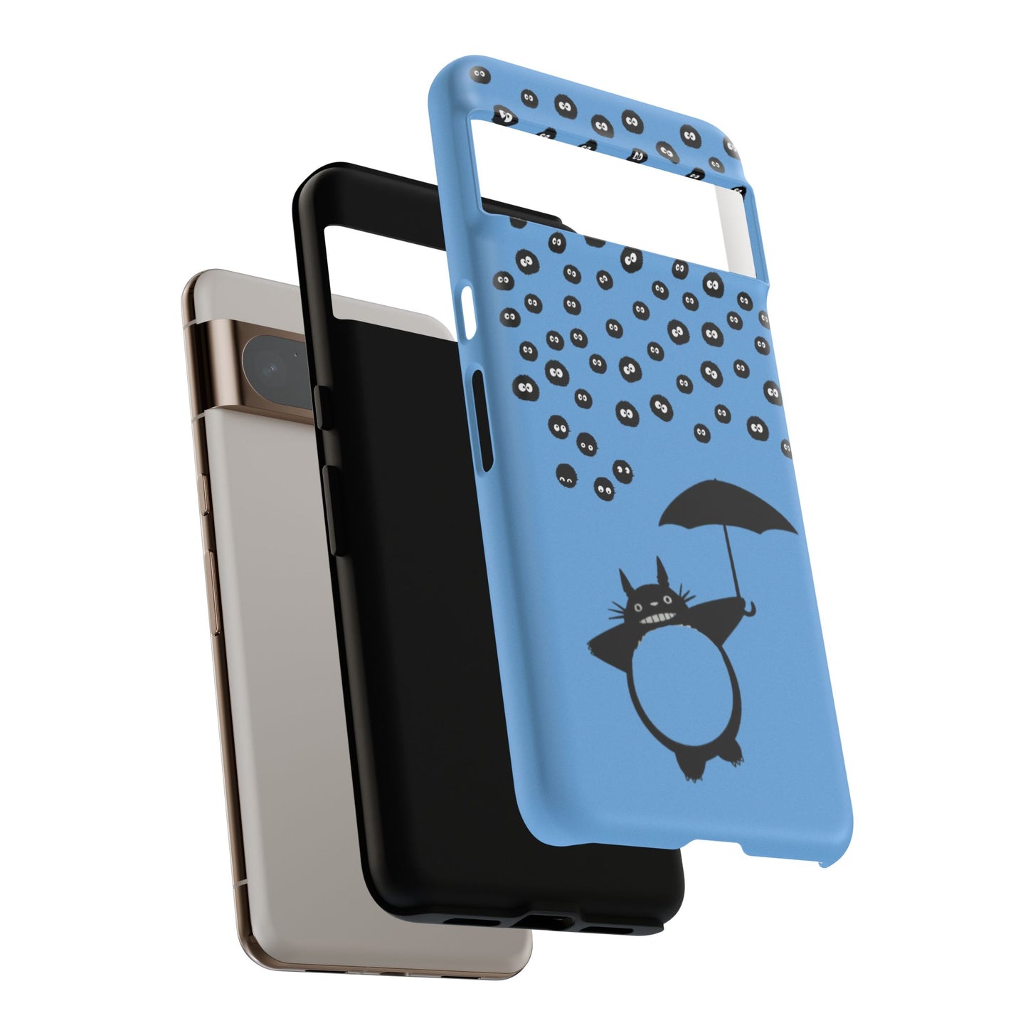 Totoro Umbrella Phone Case – Studio Ghibli-Inspired Totoro Soot Sprite Design