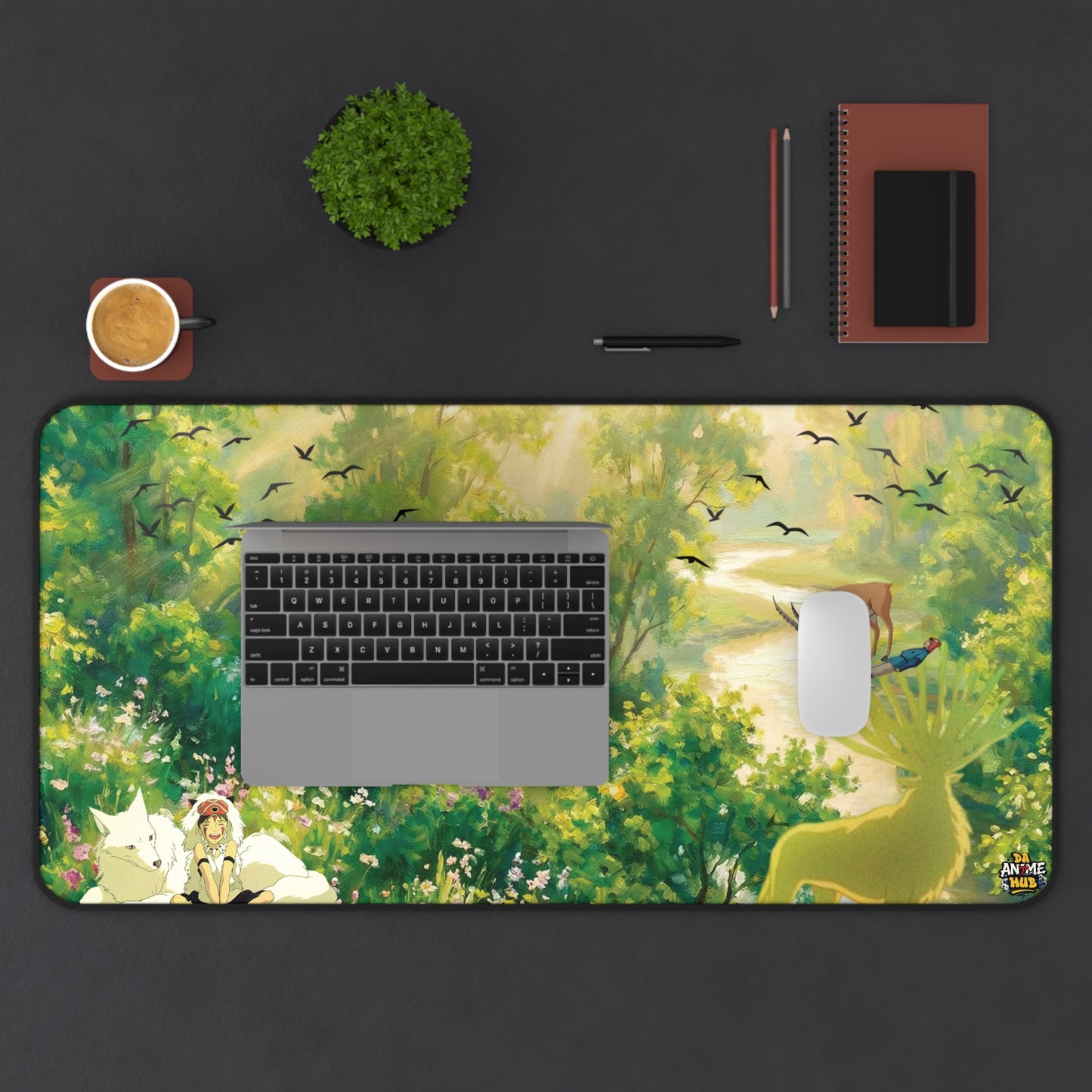 Forest of Life Desk Mat — Joyful Peace Princess Mononoke-Inspired