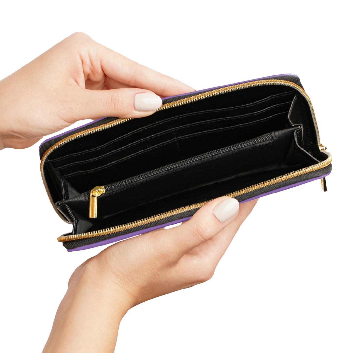Purple Soot Sprite Zipper Wallet — Cute Studio Ghibli Inspired Coin & Card Organizer